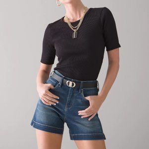 LIKE NEW WHBM 5" Denim Shorts - Size 12